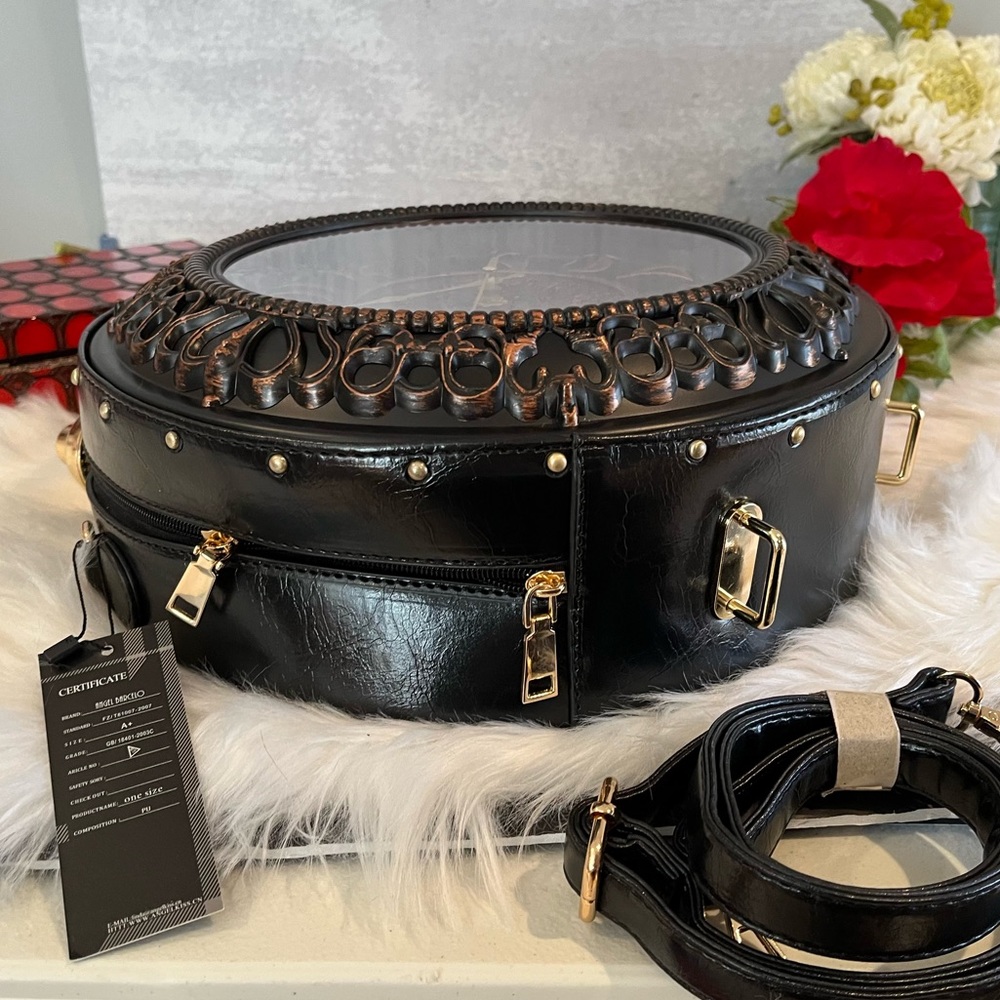NWT Steampunk Crossbody Large Shoulder Working Clock Purse or Home Decor… - Picture 7 of 16
